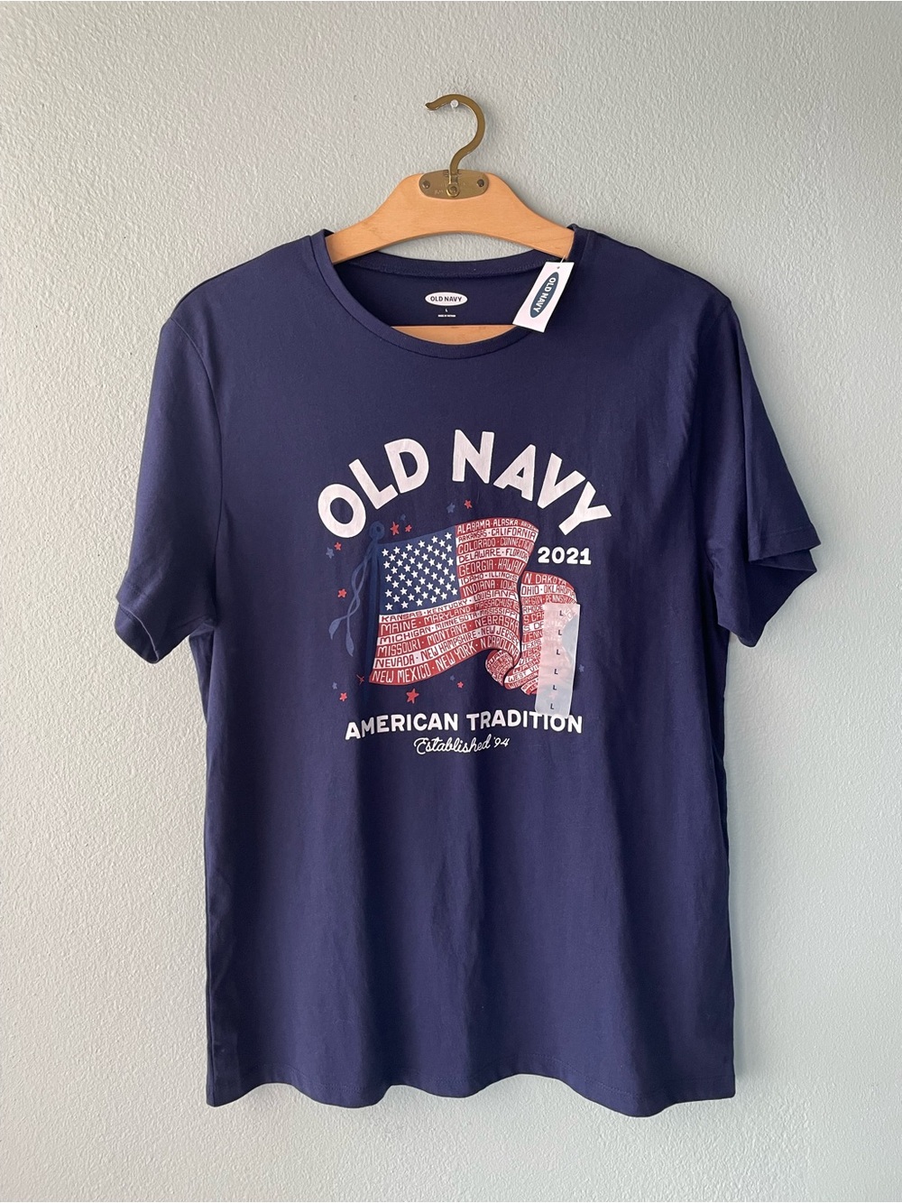 🌻5/$15🌻 Old Navy | American Flag Red White & Blue Fourth of July Tee